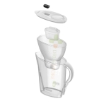 БРИТА ФИЛТРИРАЩА КАНА ЗА ВОДА MARELLA COOL MEMO 2.4 л (БЯЛА, ГРАФИТ) + 3 ФИЛТЪРА MAXTRA PRO / BRITA MARELLA COOL MEMO 2.4 l + 3 BRITA MAXTRA+ FILTERS
