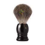 ЧЕТКА ЗА БРЪСНЕНЕ С ЕСТЕСТВЕН КОСЪМ ОТ СИВ ЯЗОВЕЦ С ЧЕРНА ДРЪЖКА размер S / MONDIAL SHAVING BRUSH GREY BADGER WITH BLACK HANDLE
