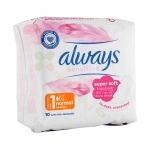 ДАМСКИ ПРЕВРЪЗКИ ОЛУЕЙС СЕНЗИТИВ НОРМАЛ 10 броя / PROCTER & GAMBLE ALWAYS SENSITIVE ULTRA NORMAL SANITARY NAPKIN