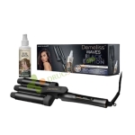 ДЕМЕЛИС КОМПЛЕКТ РЕТРО ПРЕСА ЗА КОСА WAVES BLACK EDITION + СПРЕЙ ЗА КОСА DEEP WAVES 150 мл / DEMELISS HAIR STRAIGHTENER WAVES BLACK EDITION + SPRAY DEEP WAVES 150 ml