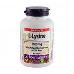 L-ЛИЗИН таблетки 1000 мг 60 броя / WEBBER NATURALS L-LYSINE