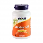 НАУ ФУДС РИЦИНОВО МАСЛО дражета 650 мг 120 броя / NOW FOODS CASTOR OIL softgels