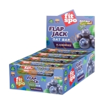 ФЛАП ДЖАК БОРОВИНКА 80 г 12 броя / FITSPO FLAP JACK OAT BAR BLUEBERRY