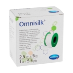 ХАРТМАН ОМНИСИЛК ХИПОАЛЕРГИЧНА АДХЕЗИВНА ЛЕНТА 2.5 см х 5 м 1 брой / HARTMANN OMNISILK ADHESIVE TYPE OF SINTHETIC SILK