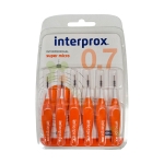 ИНТЕРДЕНТАЛНА ЧЕТКА ЗА ЗЪБИ ИНТЕРПРОКС СУПЕР МИКРО 0.7 мм 6 броя / DENTAID INTERPROX CONICAL INTERDENTAL TOOTHBRUSH SUPER MICRO