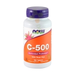 НАУ ФУДС ВИТАМИН C - 500 мг С ШИПКИ таблетки 100 броя / NOW FOODS VITAMIN C