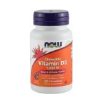 НАУ ФУДС ВИТАМИН Д-3 драже с плодов вкус 1000 IU 180 броя / NOW FOODS VITAMIN D