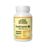 НАТУРАЛ ФАКТОРС ВИТАМИН D3 1000 IU таблетки 180 броя / NATURAL FACTORS VITAMIN D3 1000 IU