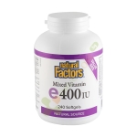 ВИТАМИН E ТОКОФЕРОЛИ МИКС 400 IU капсули 240 броя / NATURAL FACTORS VITAMIN E TOCOFEROL MIX 400 IU