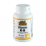 ВИТАМИН K2 120 мкг + D3 1000 IU капсули 60 броя / NATURAL FACTORS VITAMIN K2 AND VITAMIN D3