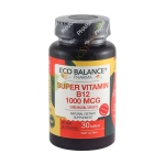 СУПЕР ВИТАМИН B12 ЕКО БАЛАНС 1000 мкг сублингвални таблетки 30 броя / ECO BALANCE PHARMA SUPER VITAMIN B12
