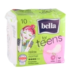 ЕЖЕДНЕВНИ ДАМСКИ ПРЕВРЪЗКИ БЕЛЛА ФОР ТИЙНС УЛТРА РЕЛАКС 10 броя / BELLA FOR TEENS SANITARY NAPKINS ULTRA RELAX