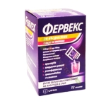 ФЕРВЕКС ЗА ВЪЗРАСТНИ С ВКУС НА МАЛИНА гранули за перорален разтвор 12 броя / UPSA FERVEX ADULT RASPBERRY sachets