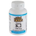 НАТУРАЛ ФАКТОРС ВИТАМИН К2 100 мкг капсули 60 броя / NATURAL FACTORS VITAMIN K2