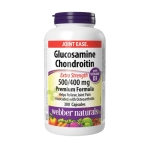 ГЛЮКОЗАМИН, ХОНДРОИТИН + ВИТАМИН D3 капсули 300 броя / WEBBER NATURALS  GLUCOSAMINE, CHONDROITIN + VITAMIN D3 