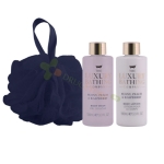 ГРЕЙС КОЛ ДАМСКИ ПОДАРЪЧЕН КОМПЛЕКТ БОЖУР, ПРАСКОВА И МАЛИНА 1 / GRACE COLE WOMEN'S GIFT SET PEONY, PEACH, RASPBERRY 1 + BATH SPONGE