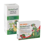 ХЕРБАЛСЕПТ КОМПЛЕКТ СИРОП ЗА КАШЛИЦА 100 мл + БЛИЗАЛКИ ЗА ГЪРЛО С ВКУС ДИНЯ * 6 + ПЛЮШЕНА ИГРАЧКА ДИНО / HERBALSEPT KIT COUGH syrup 100 ml + KIDS LOLLIPOPS WATERMELON * 6 + DINO TOY