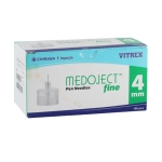 ИГЛИ ЗА ИНСУЛИНОВИ ПИСАЛКИ MEDOJECT FINE 33G 4 мм 100 броя / MEDOJECT FINE PEN NEEDLES 33G 4 mm