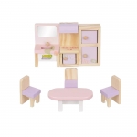 КОМПЛЕКТ ДЪРВЕНИ МЕБЕЛИ ЗА КУКЛИ KRU22609 / ISO DOLLS FURNITURES 