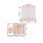 КОМПЛЕКТ ДЪРВЕНИ МЕБЕЛИ ЗА КУКЛИ KRU22609 / ISO DOLLS FURNITURES 