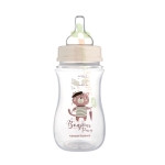 КАНПОЛ АНТИКОЛИК ШИШЕ BONJOUR PARIS РОЗОВО 3 м+ 240 мл / CANPOL BABIES ANTI-COLIC BOTTLE BONJOUR PARIS PINK 3 м+ 