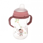 КАНПОЛ ЧАША СЪС СЛАМКА BONJOUR PARIS РОЗОВА 250 мл / CANPOL BABIES CUP WITH SILICONE SPOUT BONJOUR PARIS PINK 250 ml