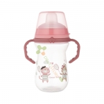 КАНПОЛ ЧАША СЪС СЛАМКА BONJOUR PARIS РОЗОВА 250 мл / CANPOL BABIES CUP WITH SILICONE SPOUT BONJOUR PARIS PINK 250 ml