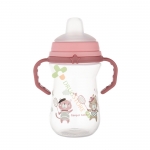 КАНПОЛ ЧАША СЪС СЛАМКА BONJOUR PARIS РОЗОВА 250 мл / CANPOL BABIES CUP WITH SILICONE SPOUT BONJOUR PARIS PINK 250 ml