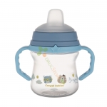 КАНПОЛ ЧАША СЪС СЛАМКА BONJOUR PARIS СИНЯ 150 мл / CANPOL BABIES CUP WITH SILICONE SPOUT BONJOUR PARIS BLUE 150 ml