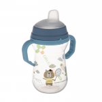 КАНПОЛ ЧАША СЪС СЛАМКА BONJOUR PARIS СИНЯ 250 мл / CANPOL BABIES CUP WITH SILICONE SPOUT BONJOUR PARIS BLUE 250 ml