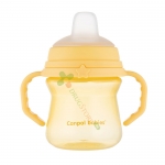 КАНПОЛ ЧАША СЪС СЛАМКА ЖЪЛТА 150 мл / CANPOL BABIES CUP WITH SILICONE SPOUT YELLOW 150 ml