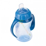 КАНПОЛ ПРЕХОДНА ЧАША СЪС СИЛИКОНОВ НАКРАЙНИК И ДРЪЖКИ СИНЯ 320 мл / CANPOL BABIES TRAINING CUP WITH SILICONE SPOUT AND HANDLES BLUE 320 ml