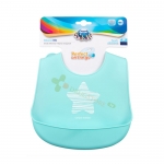 КАНПОЛ СИЛИКОНОВ ЛИГАВНИК С ДЖОБ PASTEL СИН / CANPOL BABIES SILICONE BIB WITH POCKET PASTEL BLUE