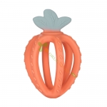 КАНПОЛ 3D СИЛИКОНОВА ЧЕСАЛКА ЯГОДА ОРАНЖЕВА / CANPOL BABIES 3D SILICONE TEETHER STRAWBERRA ORANGE