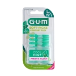 КЛЕЧКИ ЗА ЗЪБИ С МЕК НАКРАЙНИК ГЪМ (ОГЪВАЩИ) S 40 броя / GUM SOFT-PICKS COMFORT FLEX COOL MINT S