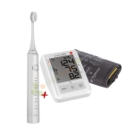 КОМПЛЕКТ ЕЛЕКТРОНЕН АПАРАТ ЗА ИЗМЕРВАНЕ НА КРЪВНО НАЛЯГАНЕ MICROLIFE BP B3 AFIB + ЗВУКОВА ЕЛЕКТРИЧЕСКА ЧЕТКА ЗА ЗЪБИ MICROLIFE CLEAN S5 БЯЛА
