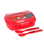КОМПЛЕКТ КУТИЯ ЗА ХРАНА С ВИЛИЦА И ЛЪЖИЦА СПАЙДЪРМЕН / STOR FOOD BOX SET WITH FORK AND SPOON SPIDERMAN