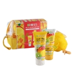 КОЗМЕТИЧЕН КОМПЛЕКТ FRUIT SALAD МАНГО, КИВИ И АВОКАДО + ГЪБА ЗА БАНЯ / NATURES OF AGIVA ROSES FRUID SALAD GIFT SET