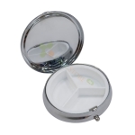 КРЪГЛА МЕТАЛНА КУТИЯ ЗА ЛЕКАРСТВА С 3 ОТДЕЛЕНИЯ РЕВИТА 1.2 / ROUND METAL PEEL BOX WIT 3 COMPARTMENTS 1.2