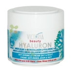 КРЕМ ЗА ЛИЦЕ ПРОТИВ БРЪЧКИ С ХИАЛУРОНОВА КИСЕЛИНА 40 - 55 години 50 мл / VICTORIA BEAUTY HYALURON DAY AND NIGHT ANTY - WRINKLE FACE CREAM 40 - 55