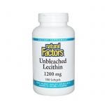 НАТУРАЛ ФАКТОРС ЛЕЦИТИН капсули 1200 мг. 180 броя / NATURAL FACTORS UNBLEACHED LECITHIN