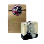 LOAF LOVE САПУН С АКТИВЕН ВЪГЛЕН И МАЛИНА 100 г / BILIANA YOTOVSKA LABEL LOAF LOVE SOAP WITH ACTIVATED CARACOAL AND RASPBERRY