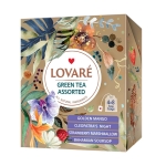 ЛОВАРЕ ЧАЙ АСОРТИ GREEN TEA ASSORTED филтър 4 вида х 8 броя / LOVARE GREEN TEA ASSORTED TEA tea bags 4 х 8