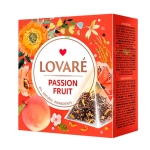 ЛОВАРЕ ЧАЙ В ПИРАМИДА PASSION FRUIT филтър 15 броя / LOVARE PASSION FRUIT tea bags