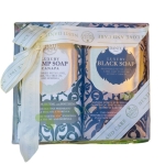 ЛУКСОЗЕН ПОДАРЪЧЕН КОМПЛЕКТ КОНОПЕН И ЧЕРЕН 250 г 2 броя / NESTI DANTE HEMP AND BLACK SOAP LUXURY GIFT SET 