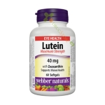 ЛУТЕИН 40 мг + ЗЕАКСАНТИН 7 мг капсули 60 броя / WEBBER NATURALS LUTEIN + ZEAXANTHIN MAXIMUM STRENGTH