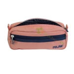 МИЛАН 1918 НЕСЕСЕР С 2 ЦИПА РОЗОВ / MILAN 1918 PENSILCASE WITH 2 ZIPPERS PINK