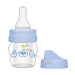 МИНИ Стъклено шише с два накрайника 0-6 месеца 30 мл / WEE BABY MINI GLASS BOTTLE 0-6 months