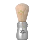 ЧЕТКА ЗА БРЪСНЕНЕ ОТ ЕСТЕСТВЕН ИЗБЕЛЕН СВИНСКИ КОСЪМ С ХРОМИРАНА ПЛАСТМАСОВА ДРЪЖКА / MONDIAL SHAVING BRUSH MADE OF BLEACHED PORK HAIR