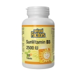 НАТУРАЛ ФАКТОРС ВИТАМИН D3 таблетки 2500 IU 100 броя / NATURAL FACTORS VITAMIN D3 